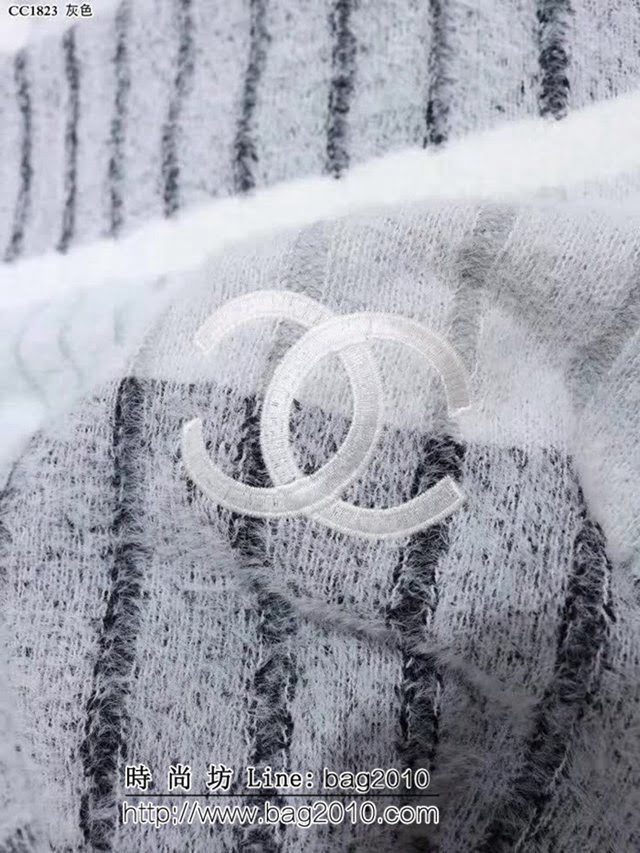 CHANEL香奈兒國外訂單 冬季新款羊絨馬海毛長款圍巾 LLWJ6830